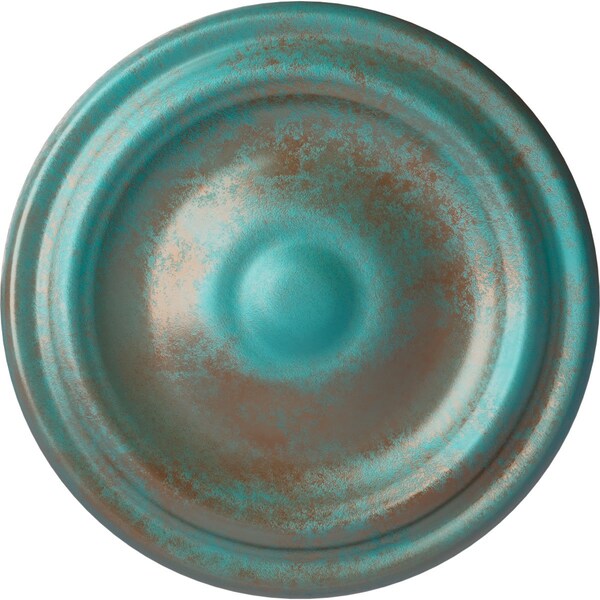Ekena Millwork Maria Ceiling Medallion (Fits Canopies up to 1 3/4"), 9 5/8"OD x 1 1/8"P, Copper Green Patina CM09MACGS - main